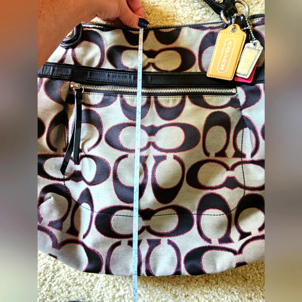 Authentic Coach Purse Black, Gray, Pink - Picture 10 of 15